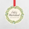 Corona Navidad madera personalizada