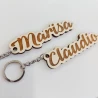 Llavero de madera  - Marca sitios y regalo para invitados