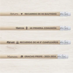 Lápices de madera personalizados con nombre para tus eventos